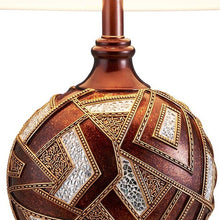 Load image into Gallery viewer, Mosaic Design Table Lamp - Brown Metallic
