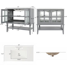Load image into Gallery viewer, Bathroom Vanity With Ceramic Sink, Adjustable & Open Shelf