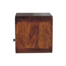 Load image into Gallery viewer, 12" Wood Square One Drawer Floating Nightstand - Brown