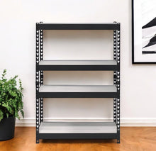 Load image into Gallery viewer, Adjustable Four Tier Bookcase - Black / Natural