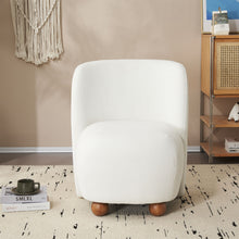 Load image into Gallery viewer, Modern Low Back Accent Upholstered Armless Living Room Chairs, Round Feet