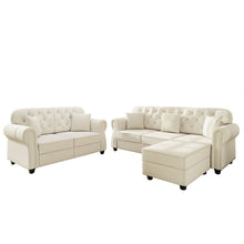 Load image into Gallery viewer, Upholstered Sofa Set With Nailhead Trim And Rolled Armrests, Includes Pillows