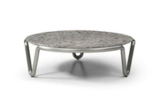 Load image into Gallery viewer, 55" Stainless Steel Round Coffee Table - Gray / Silver
