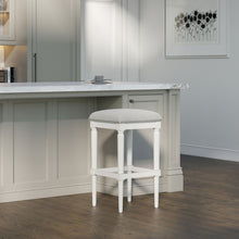 Load image into Gallery viewer, Square Stool With Upholstered Seat