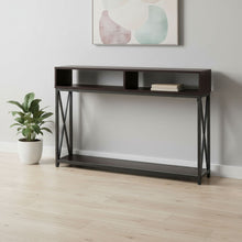 Load image into Gallery viewer, 47" Frame Console Table With Shelves - Brown And Black