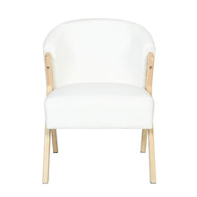 Load image into Gallery viewer, Modern Accent Chair With Polyester Upholstery And Minimalist Lounge Chair For Living Room, Bedroom, Or Office - White