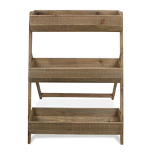 Load image into Gallery viewer, Tier Wooden Shelves Storage Plant Stand - Brown
