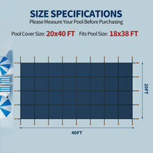 Load image into Gallery viewer, Swimming Pool Safety Cover For Underground Pools - Blue