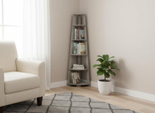 Load image into Gallery viewer, Particle Board Five Tier Corner Bookcase - Gray