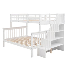 Load image into Gallery viewer, Stairway Bunk Bed With Storage And Guard Rail For Bedroom