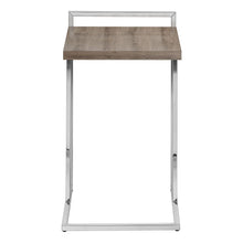 Load image into Gallery viewer, Wood And Metal End Table - Taupe / Silver