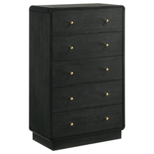Load image into Gallery viewer, Burton - 5 Drawer Chest Of Drawers - Black