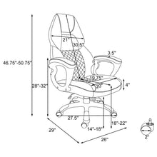 Load image into Gallery viewer, Bruce - Upholstered Adjustable Home Office Chair With Ergonomic Support And Smooth Swivel Function - Black