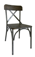 Load image into Gallery viewer, Solid Wood Cross Back Dining Side Chairs (Set of 2) - Brown / Gray