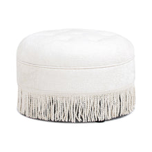 Load image into Gallery viewer, Yolanda - Round Upholstered Accent Ottoman - Almond White