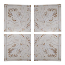 Load image into Gallery viewer, Distressed Wooden Square Wall Panels (Set of 4) - White