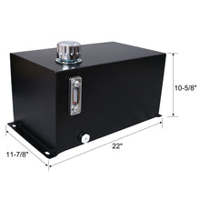 Load image into Gallery viewer, Heavy Duty Hydraulic Fluid Tank 10 Gal Steel Reservoir With Strainer, Gauge & Breather Cap For Tractors & Trucks - Black