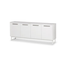 Load image into Gallery viewer, 75" Wood Console Accent Cabinet With Four Doors - White