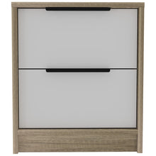 Load image into Gallery viewer, Mod Two Drawer Nightstand - Light Oak And White