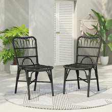 Load image into Gallery viewer, Outdoor Wicker Patio Dining Chairs Set With Durable Frame And Rattan Weave