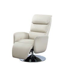 Load image into Gallery viewer, Tufted Genuine Leather Power Swivel Recliner (730551) - Sand