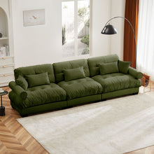 Load image into Gallery viewer, Modern Sofa With Bolstered Armrests And Pillows