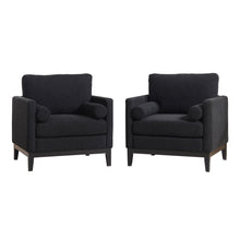 Load image into Gallery viewer, Wide Modern Farmhouse Performance Accent Chair With Legs, Wood Base