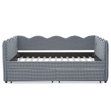 Load image into Gallery viewer, Gingham Daybed With USB Charging Port, Wave-Shaped Design