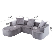 Load image into Gallery viewer, Modular Sectional Sofa With L Shape Chaise With Deep Seat