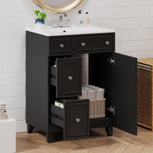 Load image into Gallery viewer, Transitional Style Bathroom Vanity Cabinet With Ceramic Sink