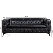 Load image into Gallery viewer, Square Arm Removable Cushion 3 Seater Sofa