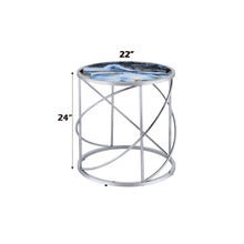 Load image into Gallery viewer, Lyda - Marble Print End Table - Blue