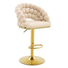 Load image into Gallery viewer, Puffy Bubble Chair, Ball Chain (Set of 2) - Beige / Gold
