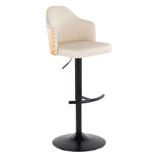 Load image into Gallery viewer, Ahoy - Contemporary Adjustable Barstool, Swivel With Rounded T Footrest (Set of 2)