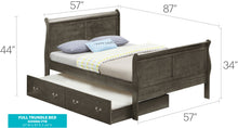 Load image into Gallery viewer, Elegant Trundle Bed With Timeless Charm