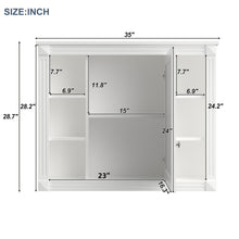 Load image into Gallery viewer, Wall Mounted Bathroom Storage Cabinet With Mirror, Cabinet With 6 Open Shelves And Adjustable Interior