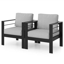 Load image into Gallery viewer, Modern All-Weather Patio Armchairs & Thick Cushions (Set of 2)