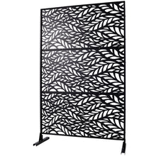 Load image into Gallery viewer, Outdoor & Indoor Privacy Screen Metal Privacy Screen, Freestanding Decorative Privacy Screen For Deck Balcony Patio - Black