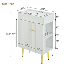 Load image into Gallery viewer, Bathroom Vanity, Combo Cabinet, Bathroom Storage Cabinet, Single Ceramic Sink
