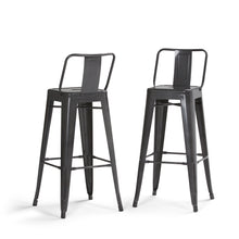 Load image into Gallery viewer, Rayne - Curved Back Metal Stool (Set of 2)
