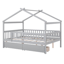 Load image into Gallery viewer, House Bed With 2 Drawers