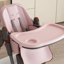 Load image into Gallery viewer, Adjustable Baby High Chair 0-6 Years, Portable Infant Feeding Seat With Safety Belt, Silent Lockable Wheels