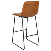 Load image into Gallery viewer, Faux Leather Aluminum Bar Chairs (Set of 2) (724344) - Brown / Black