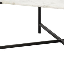 Load image into Gallery viewer, Solid And Manufactured Wood And Metal Square Coffee Table - White And Black
