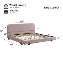 Load image into Gallery viewer, Elegant Upholstered Bed Frame