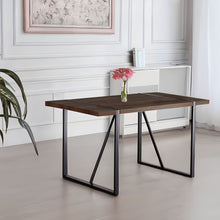 Load image into Gallery viewer, Modern Dining Table With Black Metal Legs For 4 - 6 Person