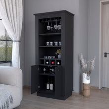Load image into Gallery viewer, Bar Cabinet With Wine Storage - Black