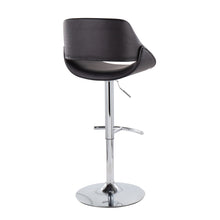 Load image into Gallery viewer, Fabrico - Contemporary Adjustable Bar Stool With Rounded T Footrest (Set of 2)