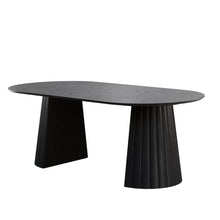 Load image into Gallery viewer, Double Pedestal Base Oval Dining Table - Black