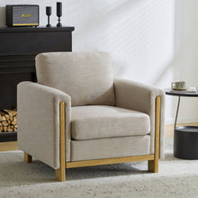 Load image into Gallery viewer, Harmonia - Classic Fabric Upholstered Armchair With Rubber Wood Frame
